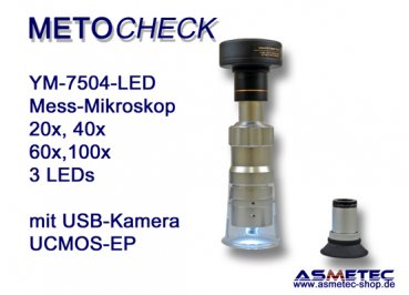 Metocheck YM7504L-scale microscope with LED - www.asmetec-shop.de