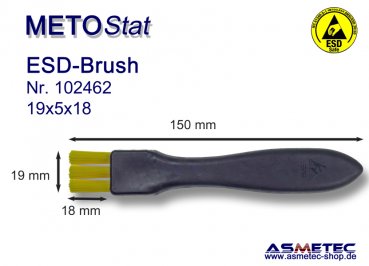 Metostat ESD-Bürste 230518G, antistatisch, leitfähig - www.asmetec-shop.de