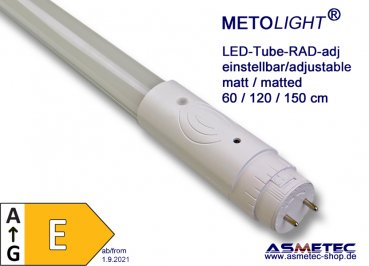 METOLIGHT LED-Röhre-150-23-RAD-adj, 150 cm, kaltweiß, matt, einstellbarer Sensor