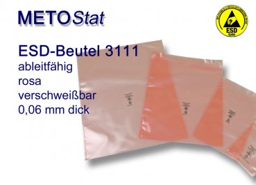 Metostat ESD dissipative bag 3111, economic, sealable - www.asmetec-shop.de