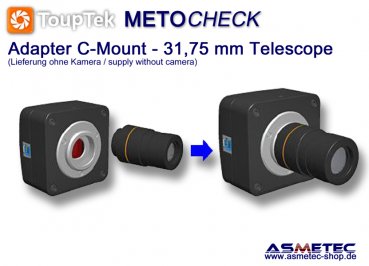 ToupTek FTA075, Adapter C-Mount-Teleskop - www.asmetec-shop.de