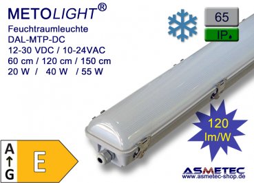 LED Wannenleuchte DAL-MTP-DC-157-55W-CW, IP65,  157 cm, 55 Watt, 4800 lm, kaltweiß, 12-30 VDC