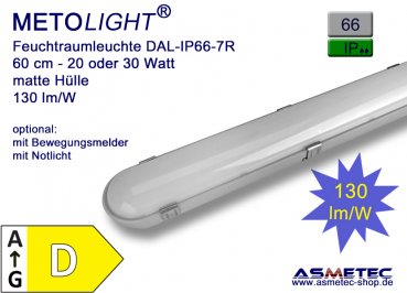 Metolight Tri-Proof luminaire DAL-IP66-7R,  60 cm, 30 Watt, 5000K, pure white, 3900 lm