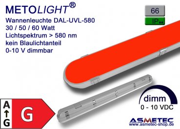 Gelbraumleuchte DAL-UVL580-120, 30 Watt, 580-660 nm, 1000 lm, IP66