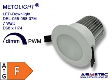 LED-Downlight RD07M-055-068, 7W, warm white, matted