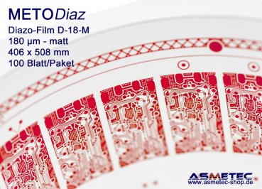 Diazofilm METODIAZ D-18-M, matted, 406 x 508 mm, 100 sheets