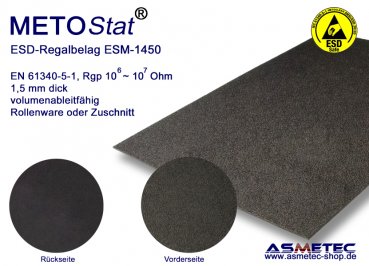 ESD-Regalmatte ESM-1450-040, Rollenware, 10 m lang, 400 mm breit