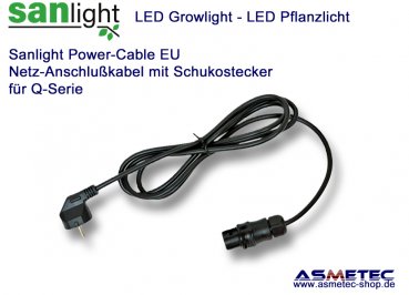 Sanlight mains connection cable with Schuko plug