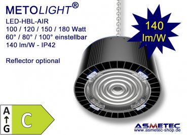 LED-Hallenleuchte HBL-AIR-150-DW, 150 W, 21000 lm, einstellbarer Lichtwinkel