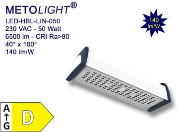 METOLIGHT LED highbay Light HBL-LIN-050, 50 Watt, 6500 lm - www.asmetec-shop.de