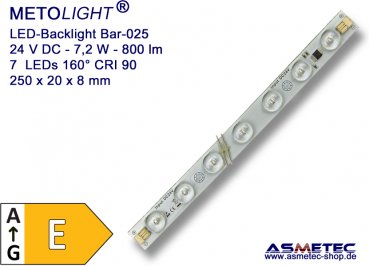 LED-B-Bar-025-160-WW-160, LED-Backlight, warmweiß, 7,2 Watt