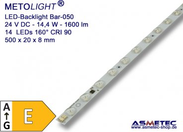 LED-B-Bar-050-160-WW-160, LED-Backlight, warmweiß, 14,4 Watt