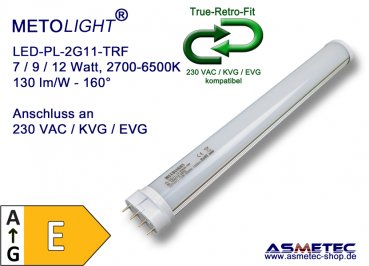 LED-PL-tube, 2G11-26-CWM-TRF, 25 Watt, cold white, 3500 lm, E