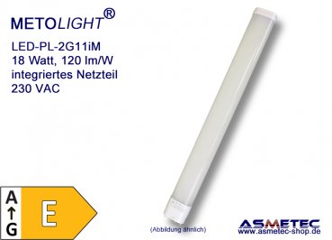 LED-PL-tube, 2G11-18IM-5630, 230 Volt, 18 Watt, cold white, E