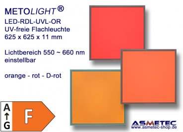 LED-Gelbraum Rasterdeckenleuchte RDL-6262-UVL-OR, 40 Watt, 550 nm - 660 nm, einstellbar