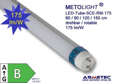 METOLIGHT LED-Tube-060-SCE-RM-175, 60 cm, 9 Watt, T8, 1300 lm, matted, nature white