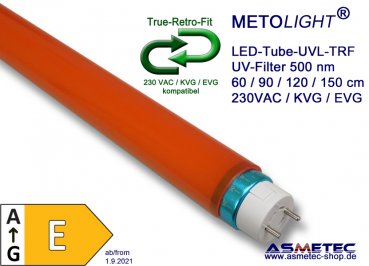 METOLIGHT LED-Röhre-UVL-500-060-10-TRF-R,  60 cm, 9 Watt, 500 nm