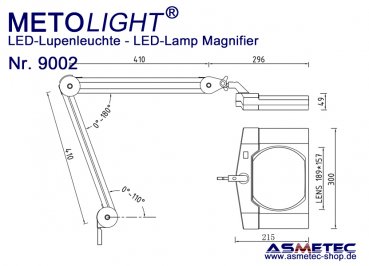 Metolight LED Lamp Magnifier 9002