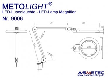 Metolight LED Lamp Magnifier 9006