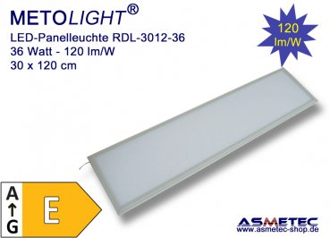 LED-Panelleuchte RDL-3012-36W-DW, 36 Watt, 3900 lm, tagweiß, 30 x 120 cm