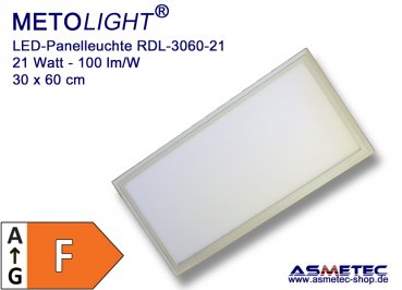 LED panel light 3060-21W-DW, 21 Watt, 1500 lm, pure white, 30 x 60 cm
