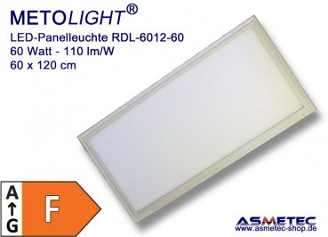 LED panel light 6012-60W-WW, 60 Watt, 6000 lm, warm white, 60 x 120 cm