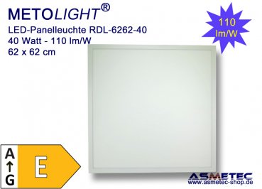 Metolight LED-Panel 40 Watt, nature white - www.asmetec-shop.de