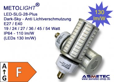 LED-Lampe SLG28-Plus - 27 Watt, E27, 360°, 2600 lm, x-warmweiß, matt