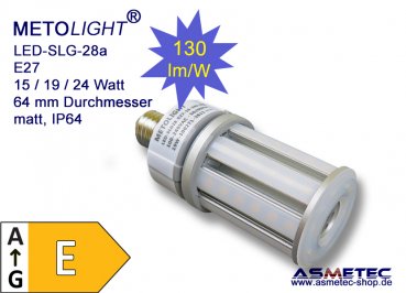 METOLIGHT LED-street bulb SLG28, 19 Watt, extra warm white, IP64