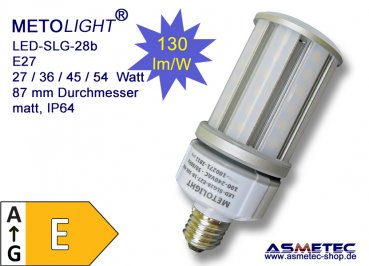 METOLIGHT LED-street bulb SLG28, 27 Watt, warm white, IP64