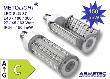 METOLIGHT LED-Lamp SLG371, E27 - 45 Watt - 180/360°, 6600 lm, nature white