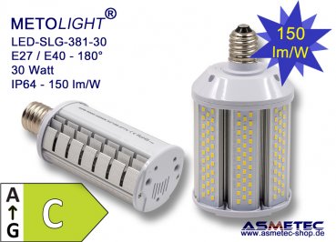 METOLIGHT LED-Lamp SLG381, E27 - 30 Watt - 180°, 4200 lm, warm white