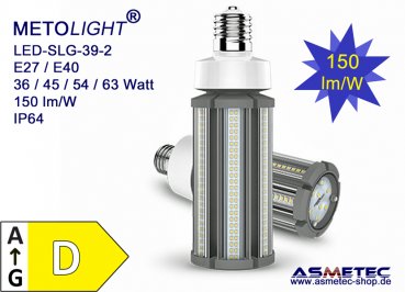 METOLIGHT LED-street bulb SLG39-2, 36 Watt, 5400 lm, nature white, IP64