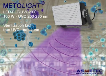 LED-FLT-UVC-100, UVC-Strahler 200-280 nm, 100 Watt