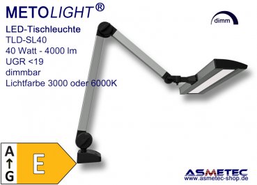 METOLIGHT LED-Table Light TLD-SL40-CW - 40 Watt - 4000 lm, dimmable