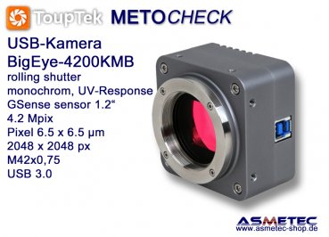 USB-Camera Touptek-BigEye-4500KMB, M42x0,75 mm,  4.2 MPix, USB 3.0, monochrome