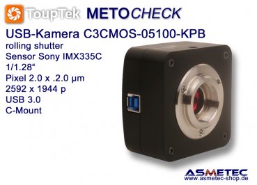 USB-Kamera Touptek C3CMOS-10000-KPA, 10 MPix, USB 3.0