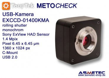USB-Camera Touptek EXCCD-01400KMA, USB 2.0,  1.4 Mp, CCD sensor, monochrome