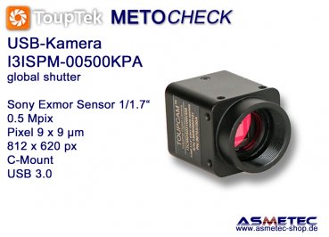 USB-Kamera Touptek I3ISPM-00500KPA, 0.5 MPix, USB 3.0, global shutter