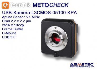 USB-Kamera Touptek L3CMOS-05100KPA, 5.1 MPix, USB 3.0