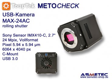 USB-Kamera Touptek MAX-24AC, 24 MPix, full frame, USB 3.0, C-Mount