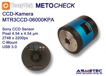 USB-Kamera Touptek MTR3CCD-06000KPA,  6 Mp, USB 3.0, CCD-sensor, Teleskopkamera