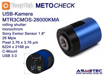 USB-Kamera Touptek MTR3CMOS-26000-KMA, 26 MPix, USB 3.0, monochrom