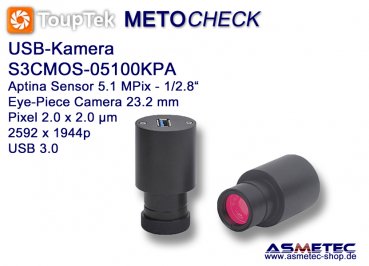 USB-Kamera Touptek S3CMOS-05100KPA, 5.1 MPix, USB 3.0