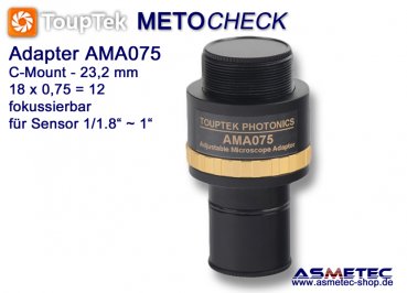ToupTek AMA075, Adapter C-Mount - www.asmetec-shop.de