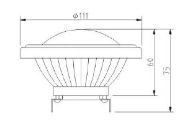 METOLIGHT LED-G53-AR111-12W-160-matt