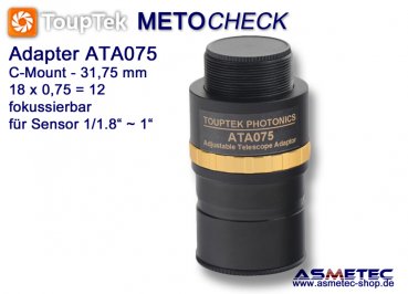 ToupTek ATA075, adapter C-Mount-Teleskop - www.asmetec-shop.de