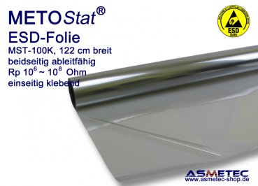 ESD-antistatic film METOSTAT MST-100K-100, Rollware, 100 m, self adhesive