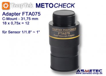 ToupTek FTA075, Adapter C-Mount-Teleskop - www.asmetec-shop.de