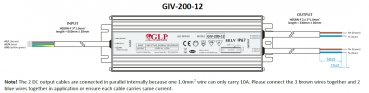 LED-Netzteil GLP - GIV-200-12, 12 VDC, 180 Watt - www.asmetec-shop.de